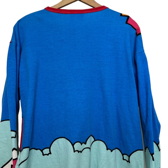 VTG 1987 Peter Max Neo Max New Atlantis / Playing Clouds Long Sleeve Shirt Small - Picture 7 of 16